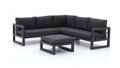 Donker grijs loungeset 4-delig